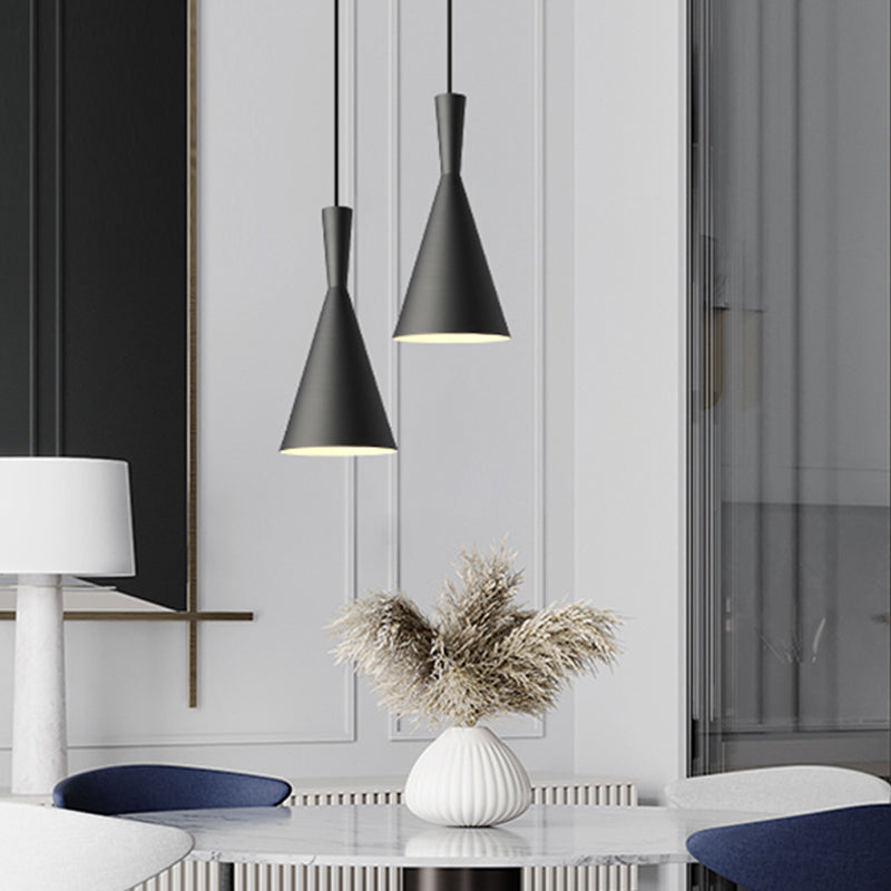 Cone Shade Hanging Lighting Modern Style Metal 1 Light Hanging Lamp for Bedside