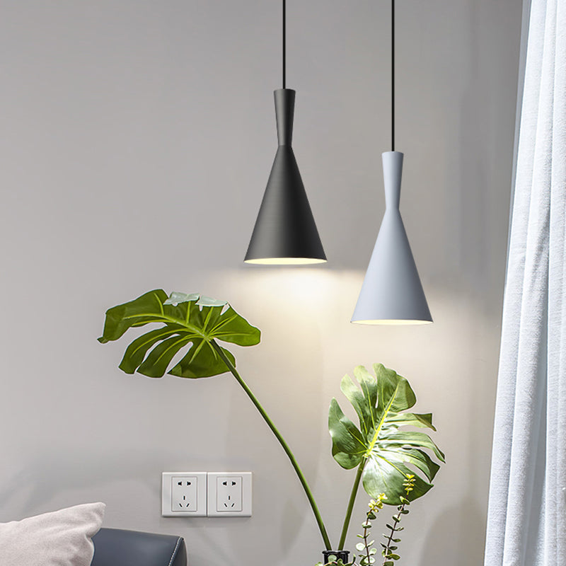 Cone Shade Hanging Lighting Modern Style Metal 1 Light Hanging Lamp for Bedside
