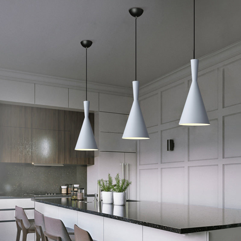 Cone Shade Hanging Lighting Modern Style Metal 1 Light Hanging Lamp for Bedside