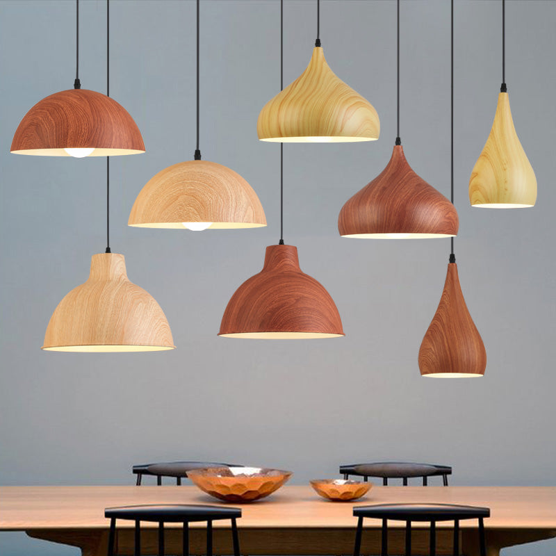 Nordic Style Aluminum Ceiling Light Geometry Bulb Pendant Lamp with Metal Shade for Bar