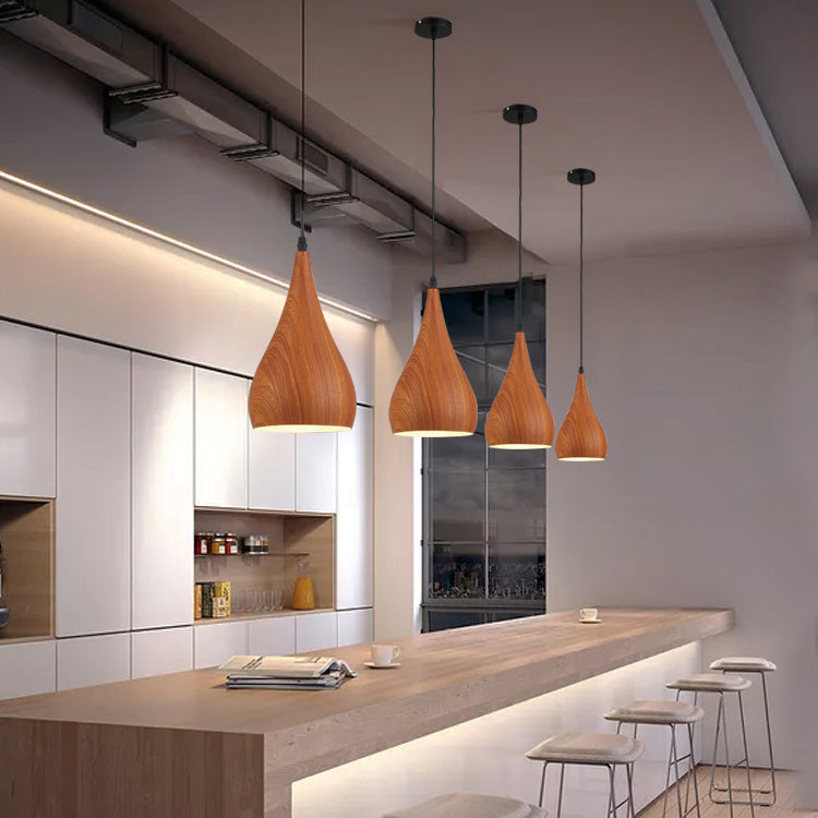 Nordic Style Aluminum Ceiling Light Geometry Bulb Pendant Lamp with Metal Shade for Bar