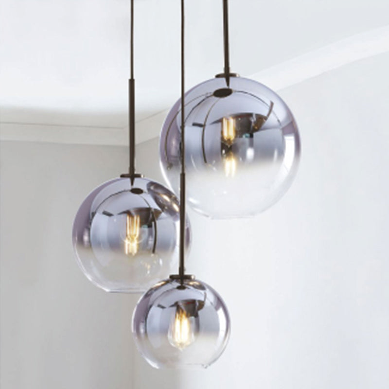 Nordic Style Anhänger Leichtkugel Formbirnen -Deckenlampe mit Glasschatten für Schlafzimmer