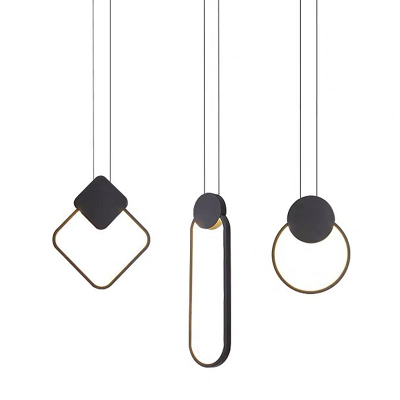 Style moderne suspendu luminaire en forme de bande LED Pendante Lumière pour le salon