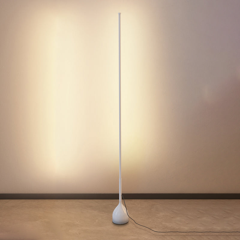 Modern Floor Light Strip Shape LED Floor Standing Lamp with Silica Gel Shade for Bedroom