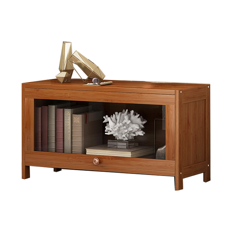 Bookcase standard moderni marrone libreria in legno fabbricato con porta per la casa