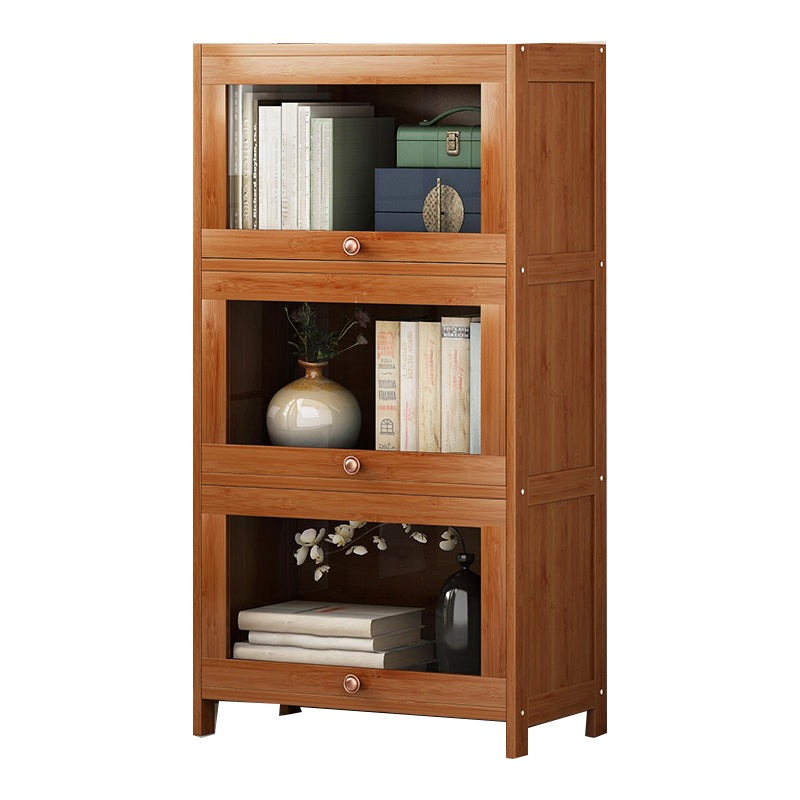 Bookcase standard moderni marrone libreria in legno fabbricato con porta per la casa