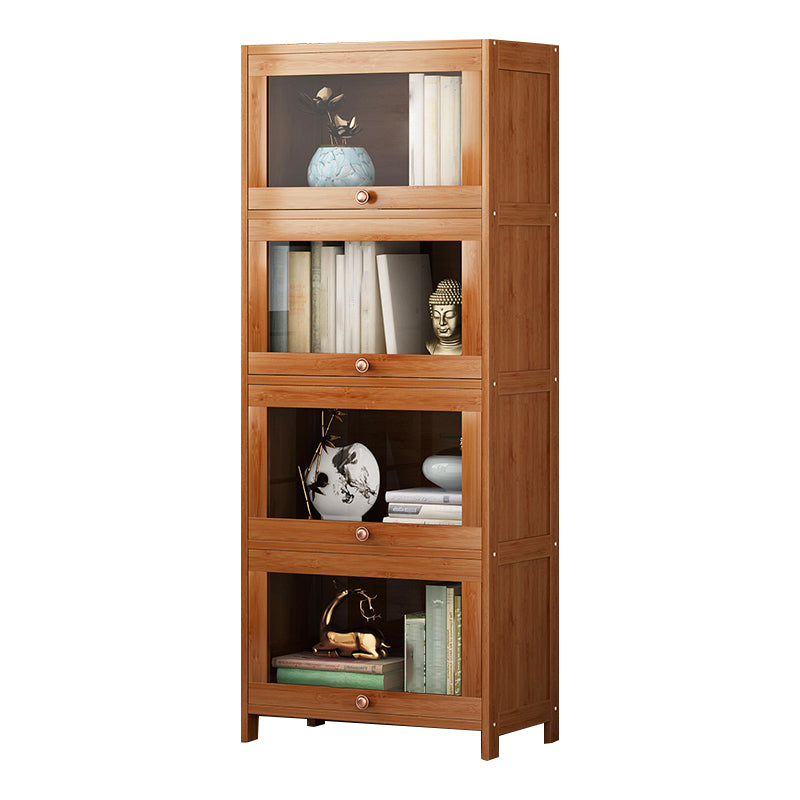 Bookcase standard moderni marrone libreria in legno fabbricato con porta per la casa