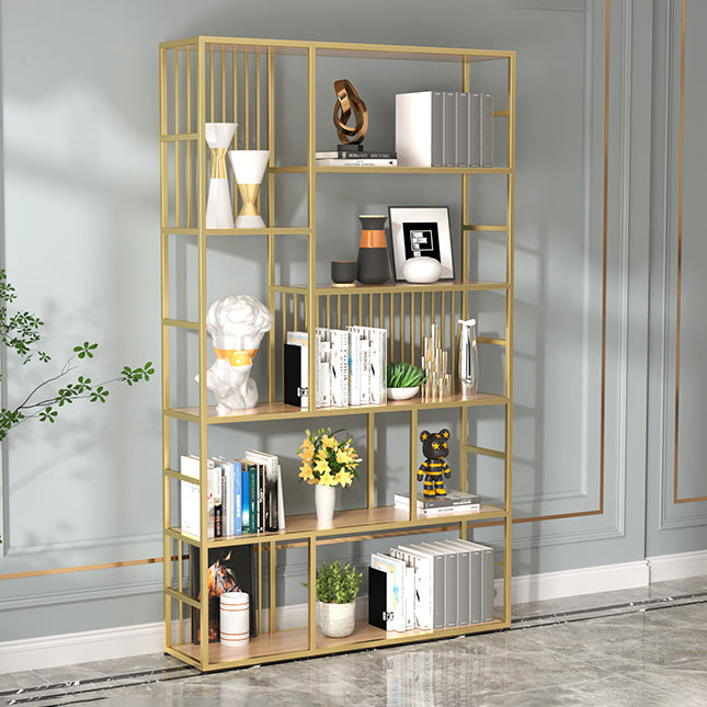 Manufactured Wood Shelf Etagere Bookshelf Modern Iron Frame Bookshelf for Office