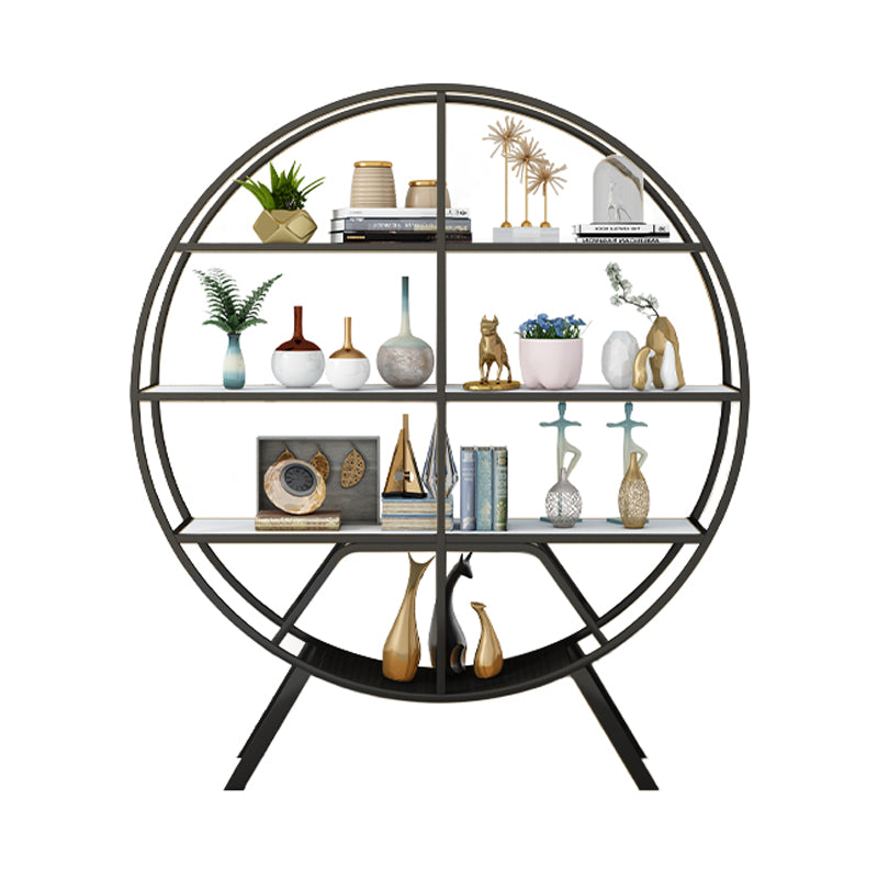 Libreria etagere aperta contemporanea telaio in metallo verticale scaffale in legno scaffale