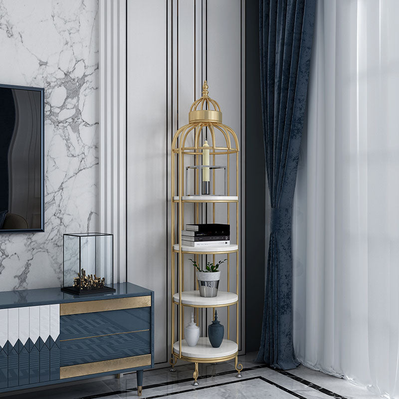 Glam vertikale Standard -Buchhandel Eisenrahmen Hersteller Holzregal -Bücherregal