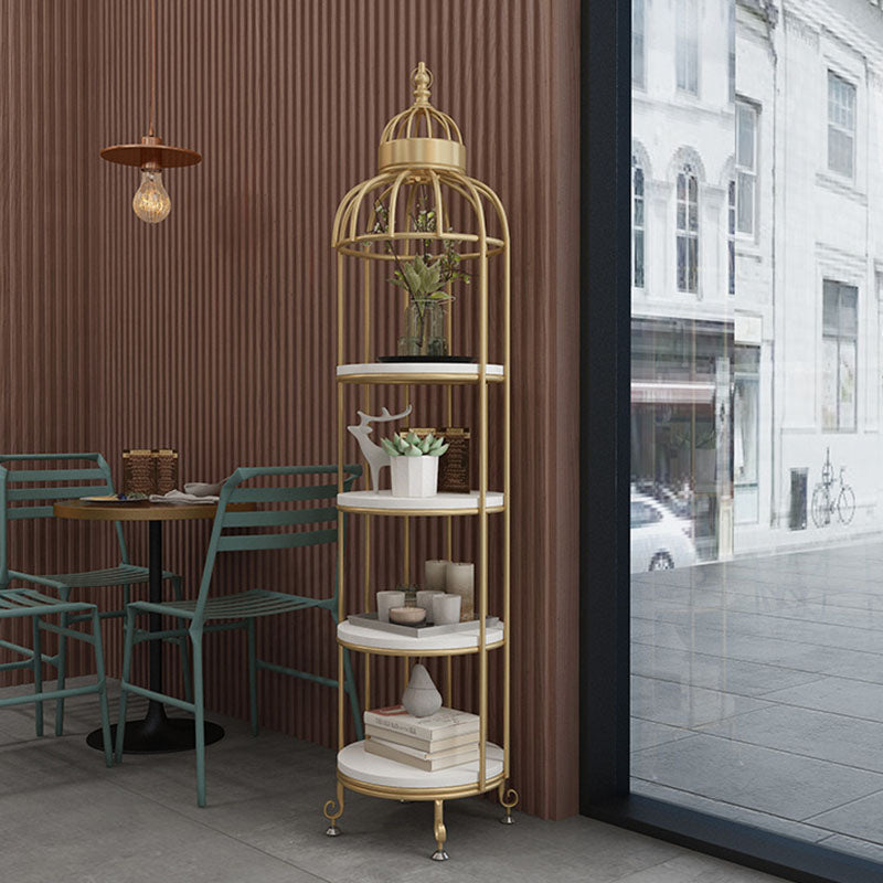 Glam vertikale Standard -Buchhandel Eisenrahmen Hersteller Holzregal -Bücherregal