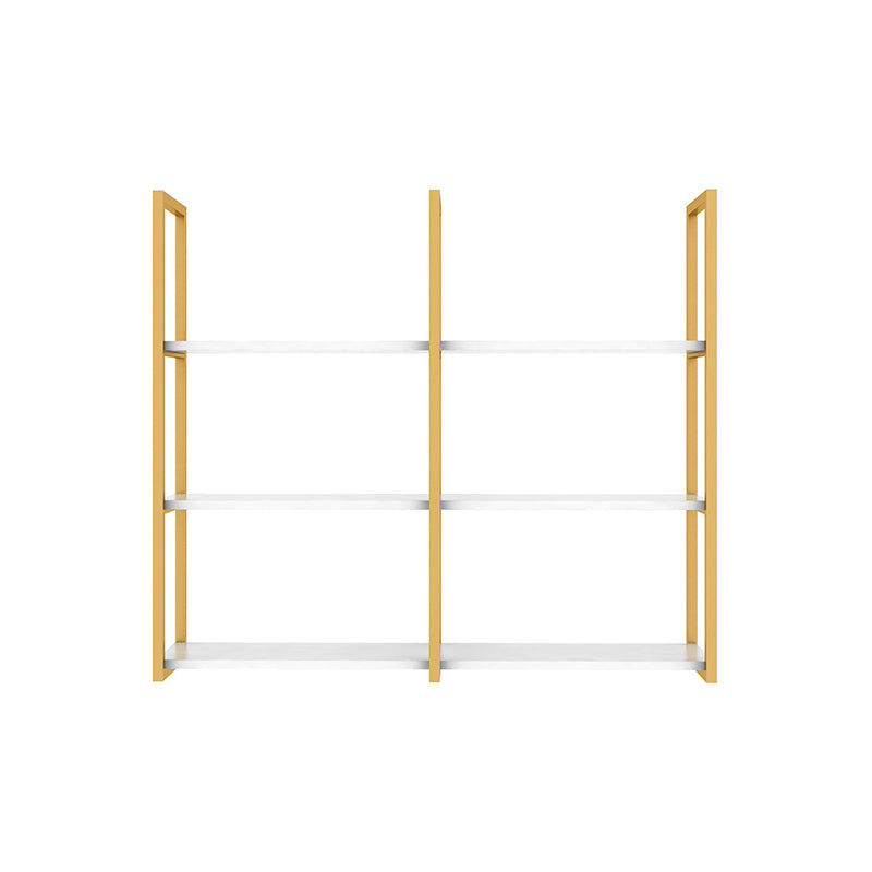 10.63"W Bookshelf Glam Style Wall Mounted Bookcase for Home Office Study Room