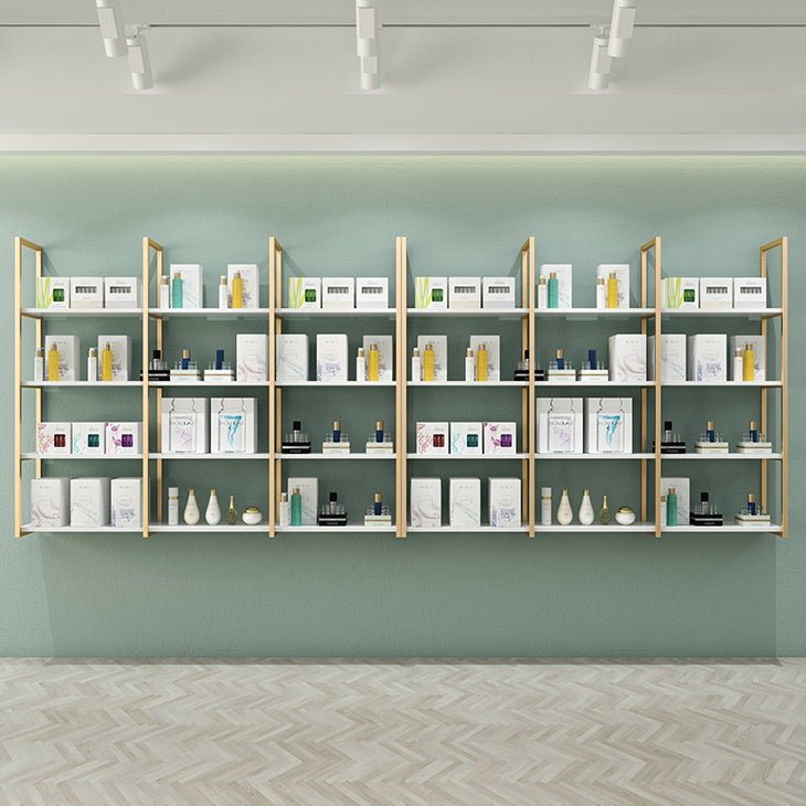 10.63"W Bookshelf Glam Style Wall Mounted Bookcase for Home Office Study Room