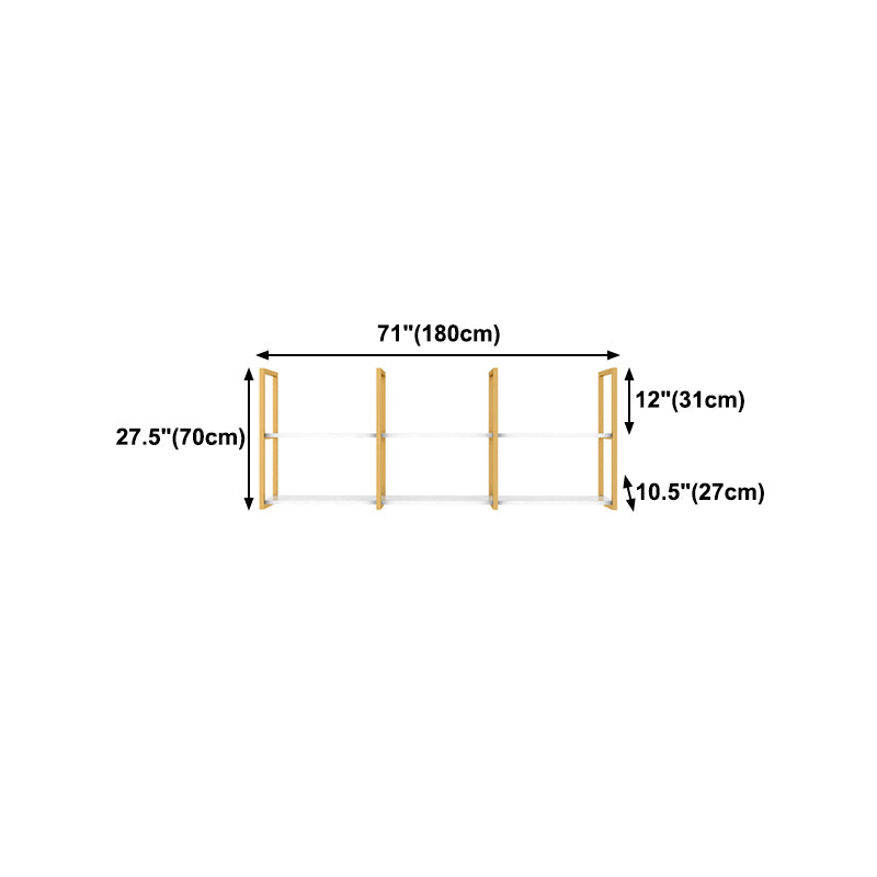 10.63"W Bookshelf Glam Style Wall Mounted Bookcase for Home Office Study Room