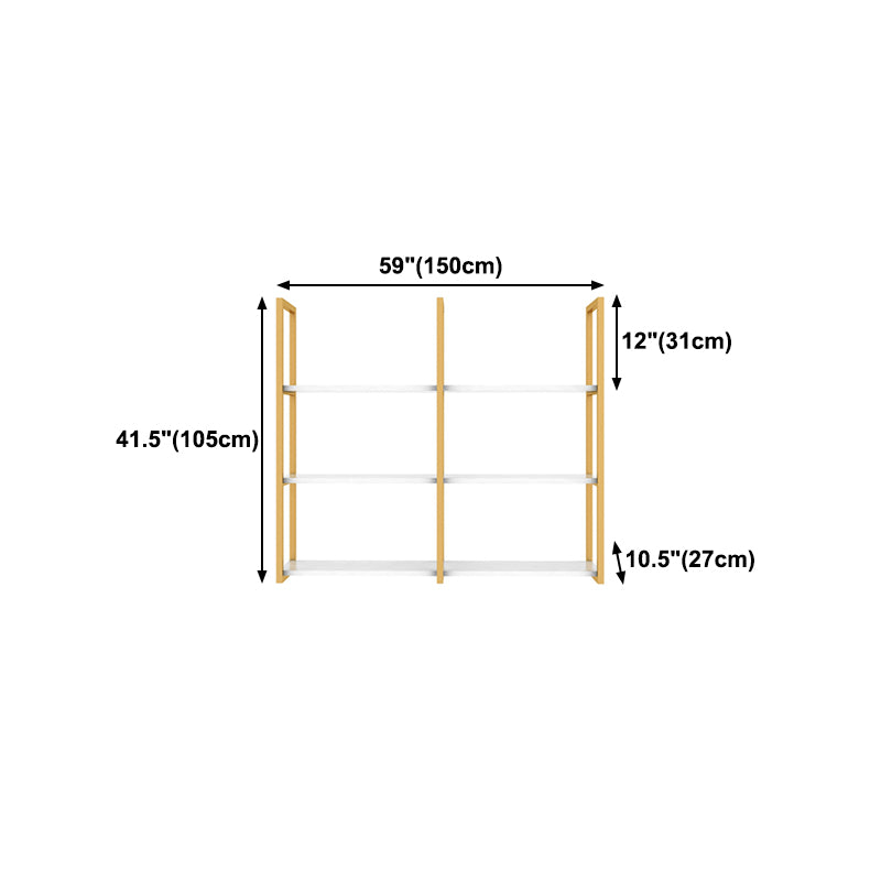 10.63"W Bookshelf Glam Style Wall Mounted Bookcase for Home Office Study Room