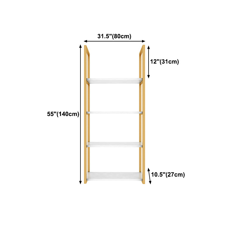 10.63"W Bookshelf Glam Style Wall Mounted Bookcase for Home Office Study Room