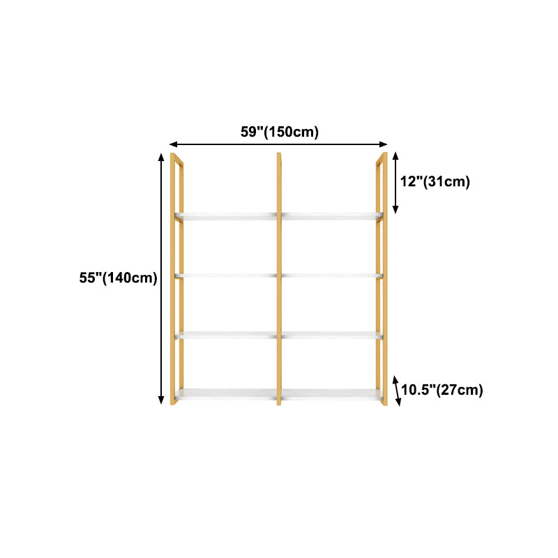10.63"W Bookshelf Glam Style Wall Mounted Bookcase for Home Office Study Room
