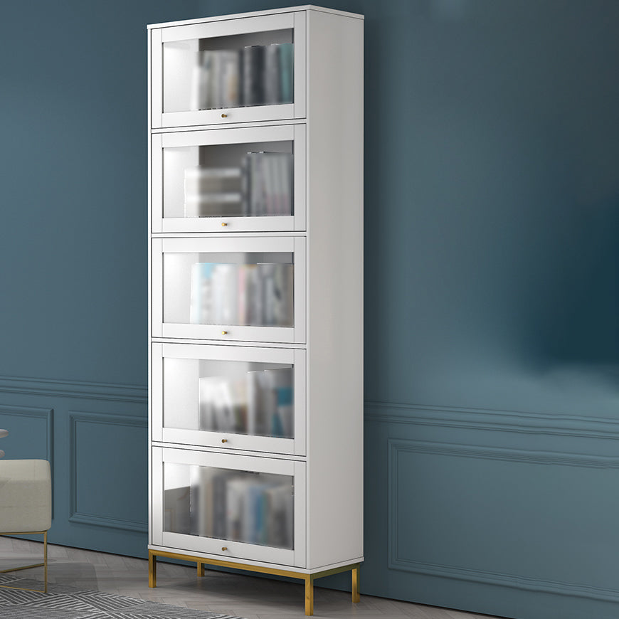 11.81 "W Bookcase Glam Style Scaffale per la casa e l'ufficio con porta