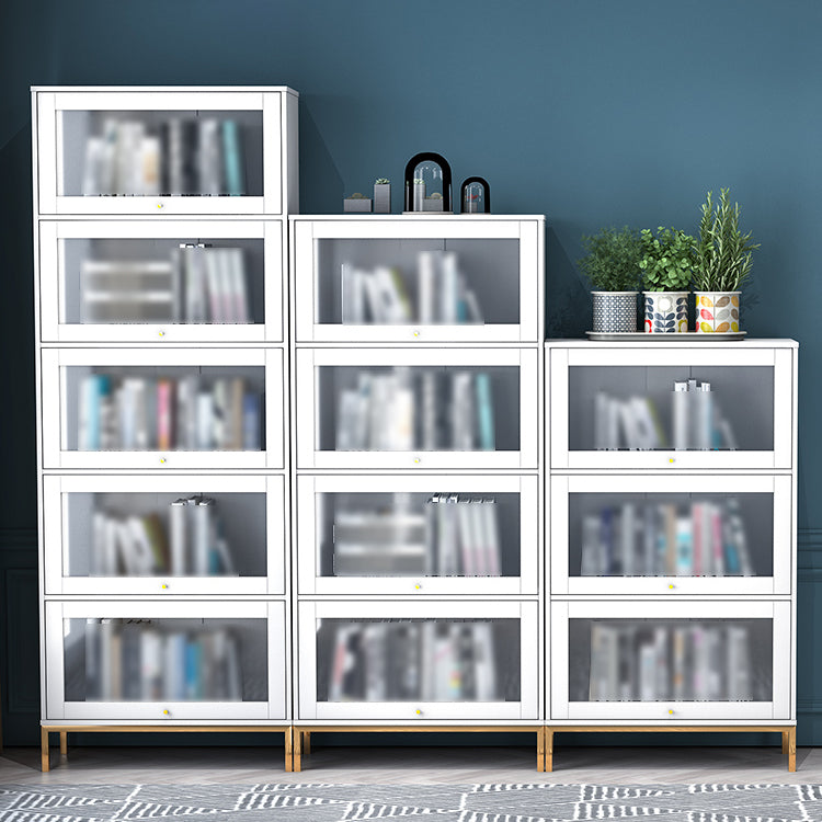 11.81 "W Bookcase Glam Style Scaffale per la casa e l'ufficio con porta
