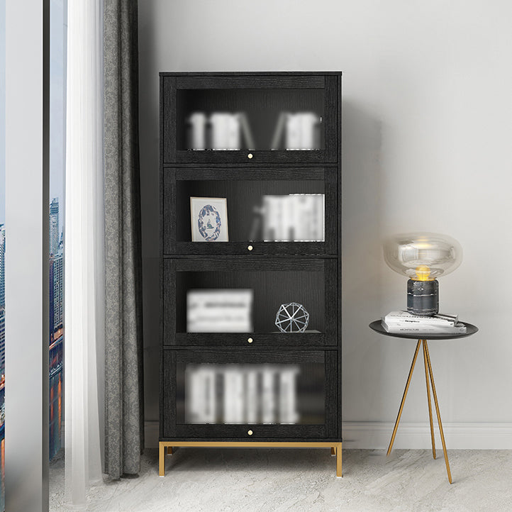 11.81 "W Bookcase Glam Style Scaffale per la casa e l'ufficio con porta
