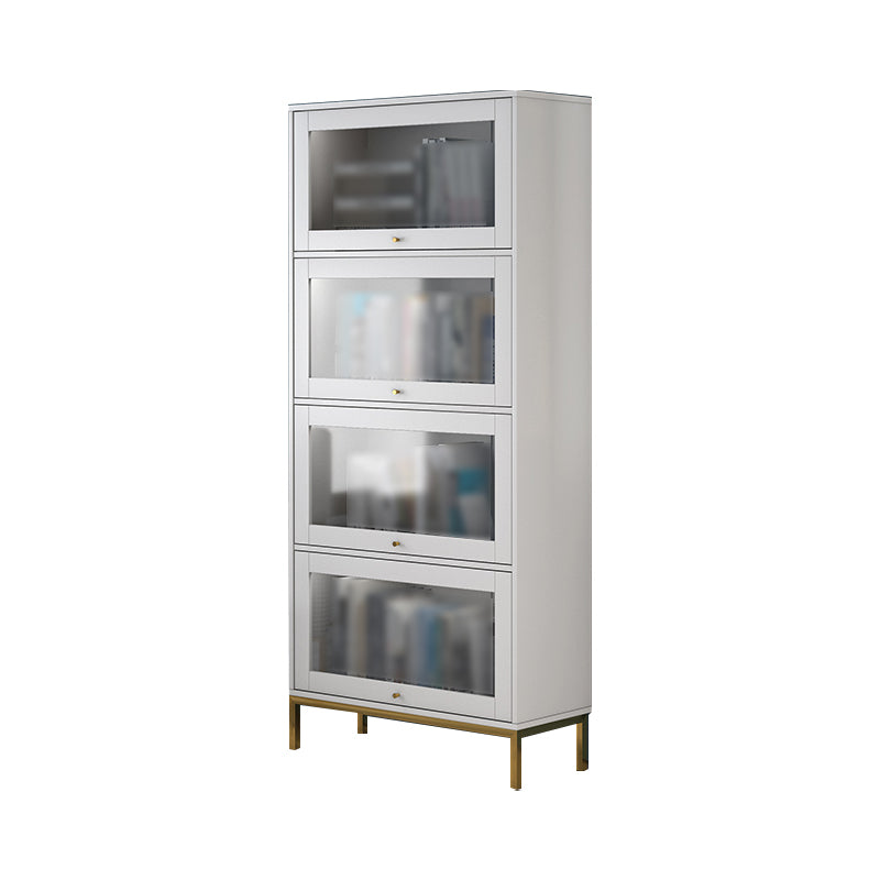 11.81 "W Bookcase Glam Style Scaffale per la casa e l'ufficio con porta