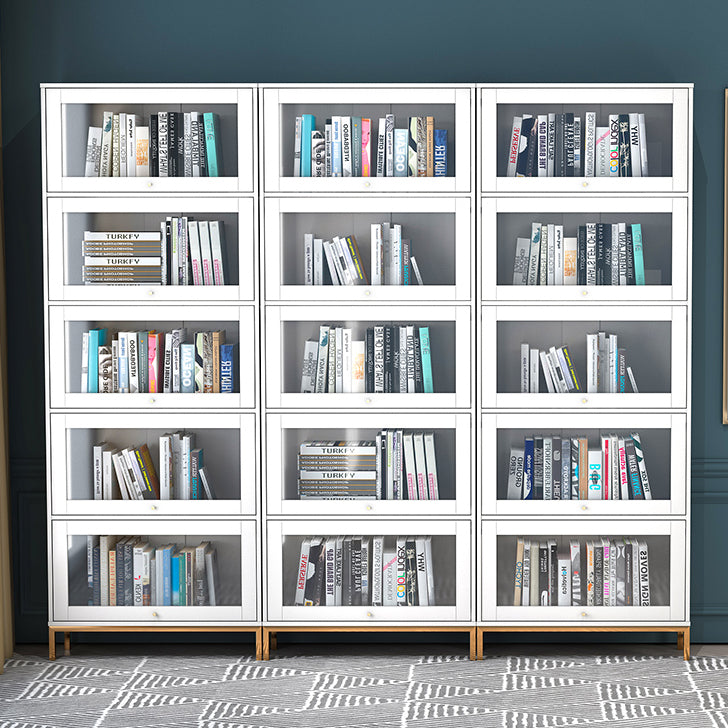 11.81 "W Bookcase Glam Style Scaffale per la casa e l'ufficio con porta