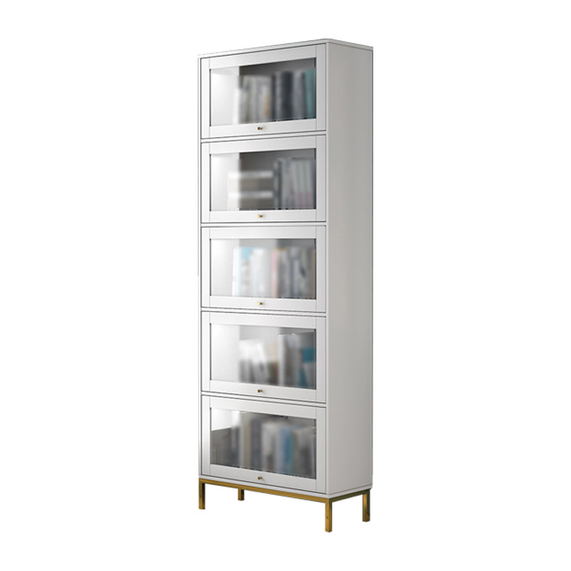 11.81 "W Bookcase Glam Style Scaffale per la casa e l'ufficio con porta