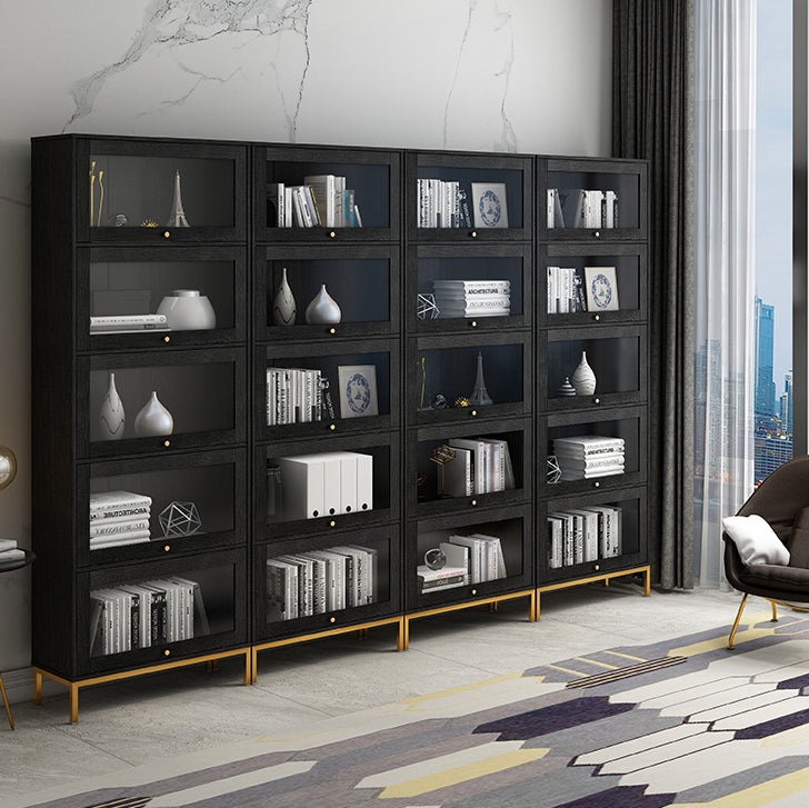 11.81 "W Bookcase Glam Style Scaffale per la casa e l'ufficio con porta