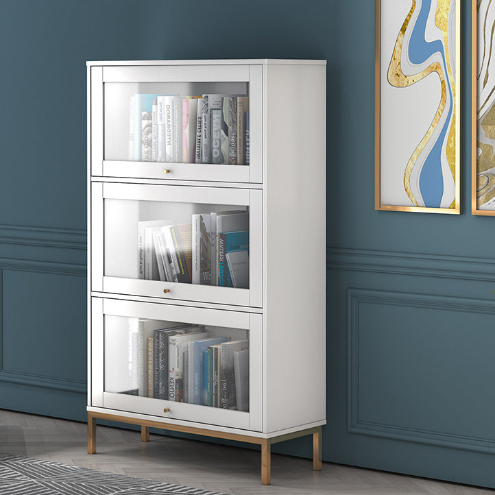 11.81 "W Bookcase Glam Style Scaffale per la casa e l'ufficio con porta