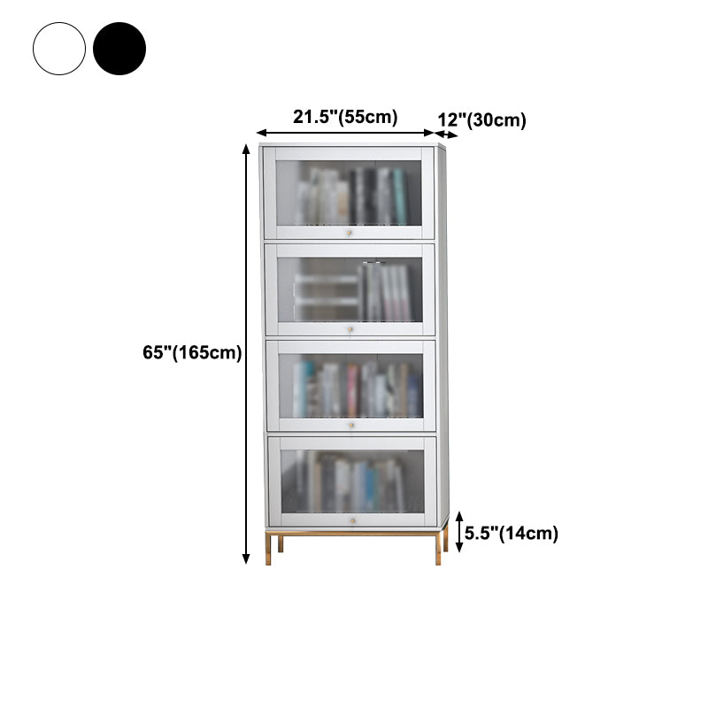 11.81 "W Bookcase Glam Style Scaffale per la casa e l'ufficio con porta