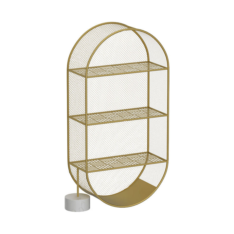 Glam Style Bookshelf Closed Back Bookcase for Home Office and Study Room