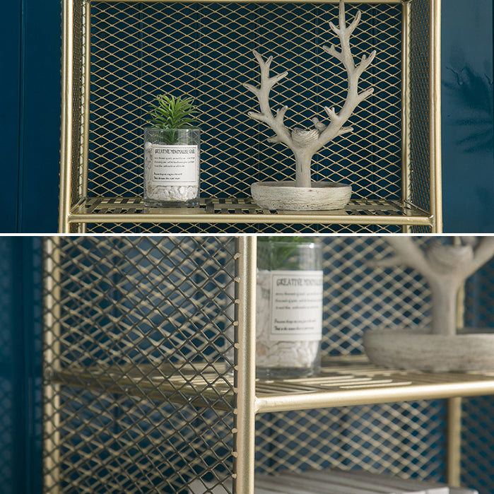 Glam Style Bookshelf Closed Back Bookcase for Home Office and Study Room