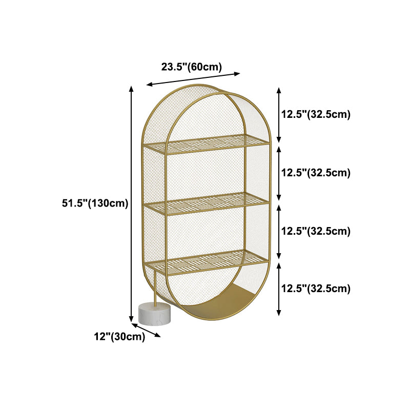 Glam Style Bookshelf Closed Back Bookcase for Home Office and Study Room