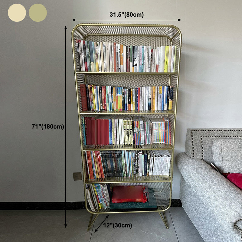 Glam Style Bookshelf Closed Back Bookcase for Home Office and Study Room