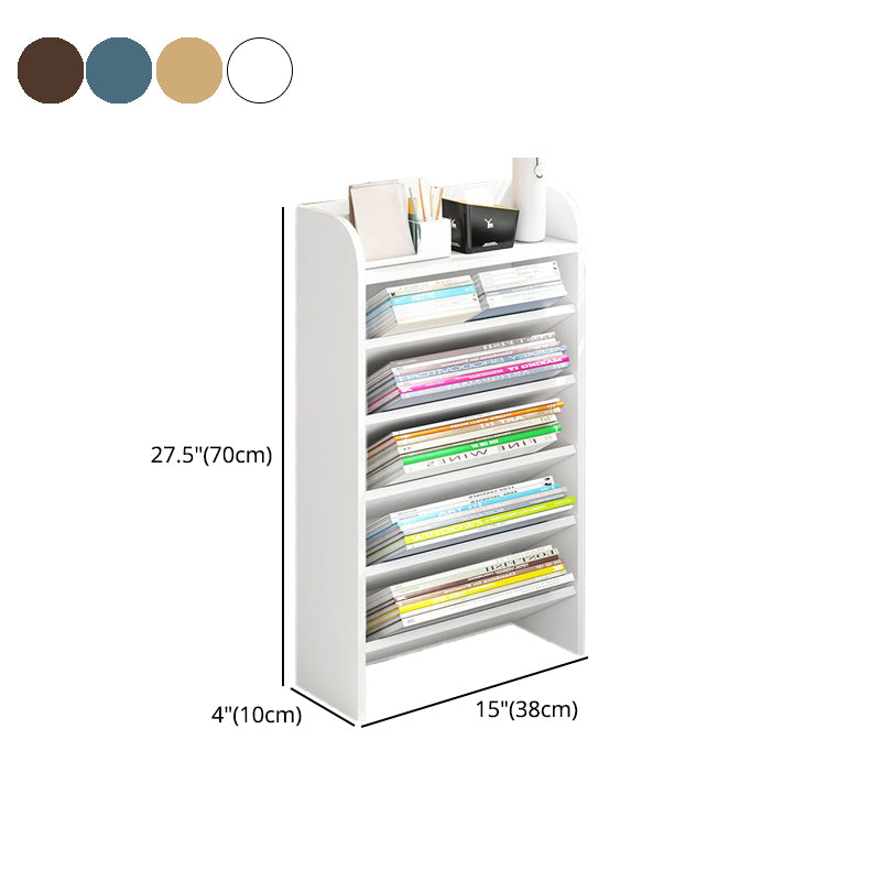 Libreria in legno fabbricato libreria verticale per classe, 15 "l x 3,9" w x 27,6 "h