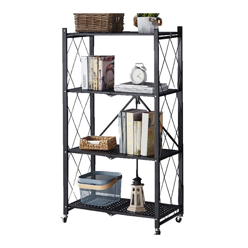 Metal Standard Bookcase Industrial Style Shelf for Home Office