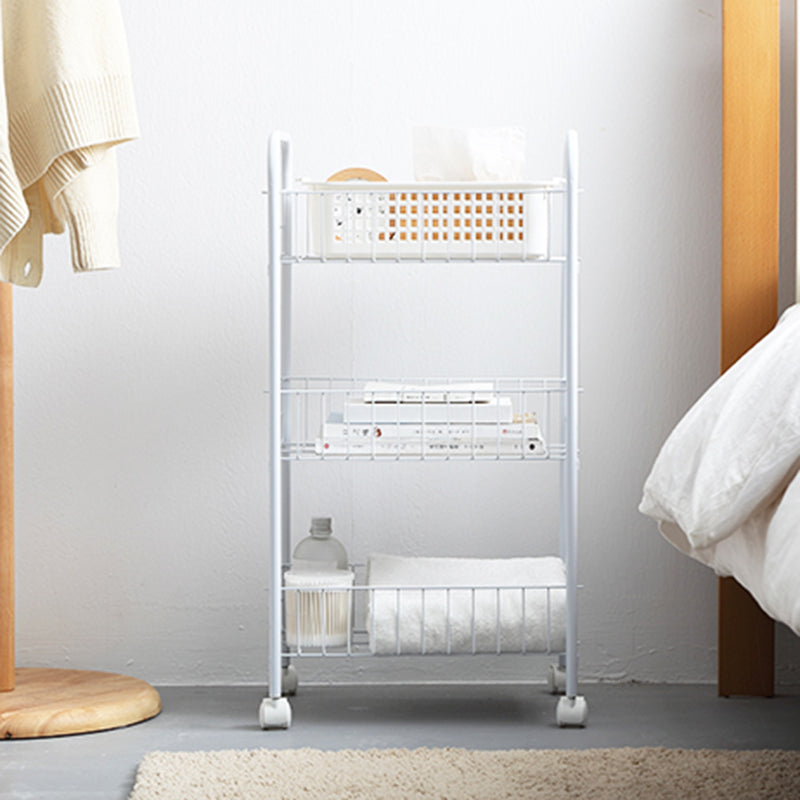 Schwarz -Weiß -Industrie -Bücherregal Etagere Bücherregal mit Zaubererrädern