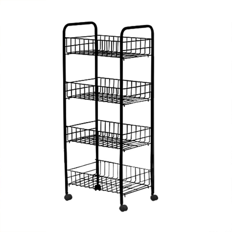 Schwarz -Weiß -Industrie -Bücherregal Etagere Bücherregal mit Zaubererrädern