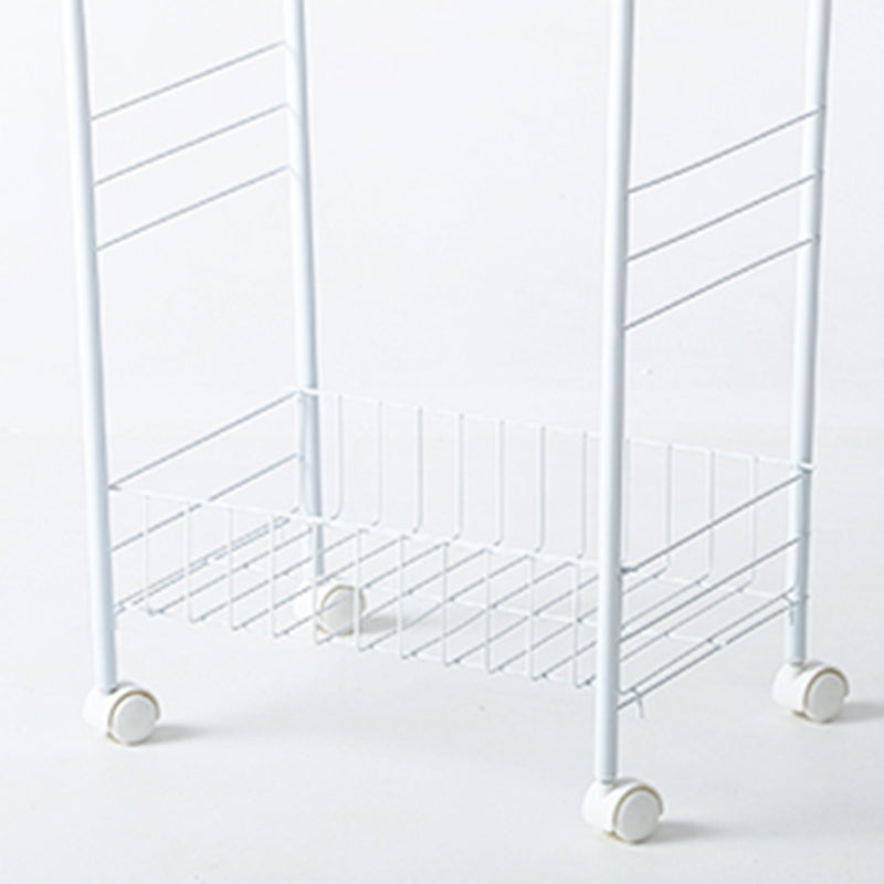 Schwarz -Weiß -Industrie -Bücherregal Etagere Bücherregal mit Zaubererrädern