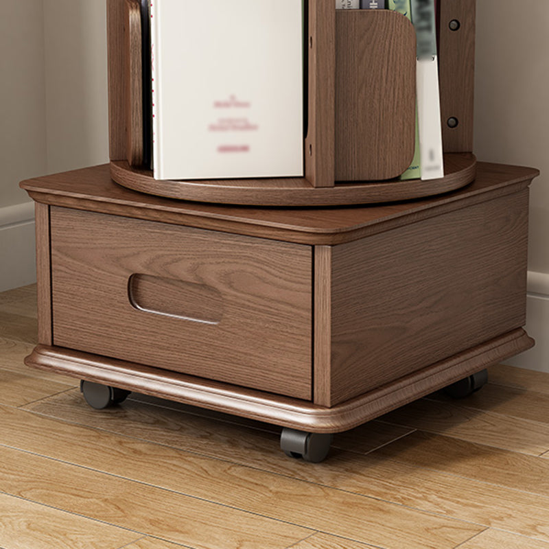 Contemporary Style Bookcase Closed Back Solid Wood Bookshelf for Home Office