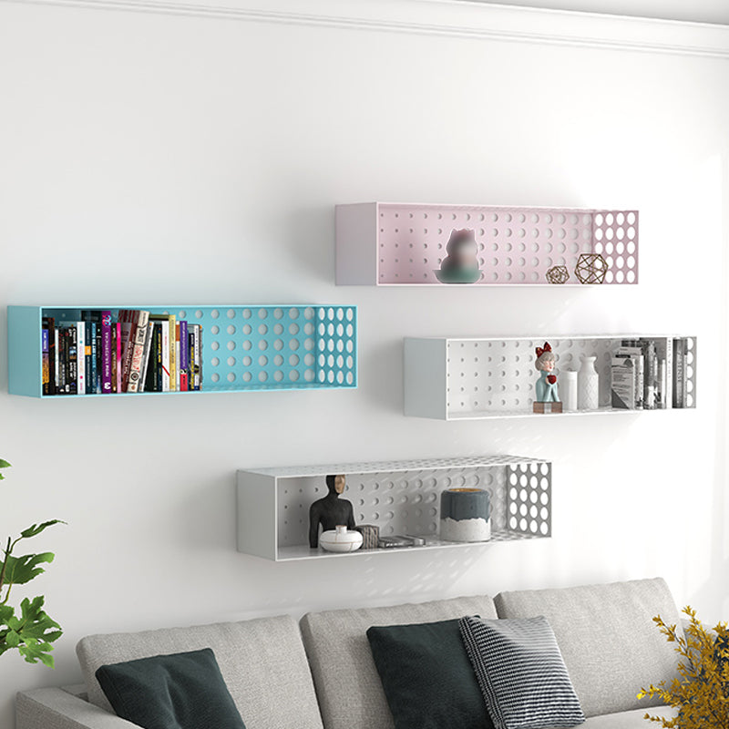 Iron Wall Mounted Bookshelf Industrial Closed Back Bookshelf