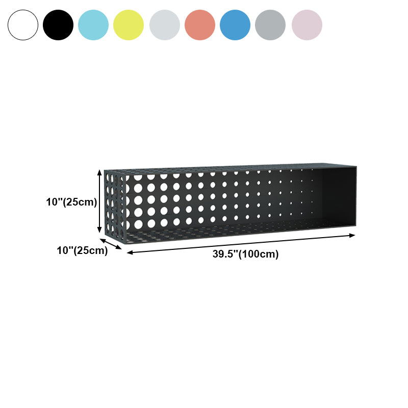 Iron Wall Mounted Bookshelf Industrial Closed Back Bookshelf