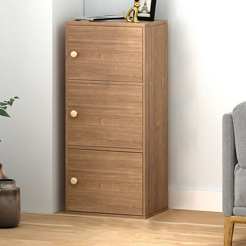 Contemporary Vertical Standard Bookcase Manufactured Wood Bookcase with Doors