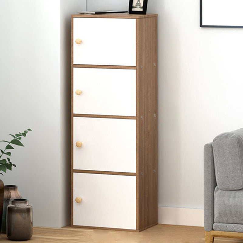 Contemporary Vertical Standard Bookcase Manufactured Wood Bookcase with Doors