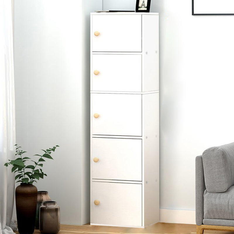 Contemporary Vertical Standard Bookcase Manufactured Wood Bookcase with Doors