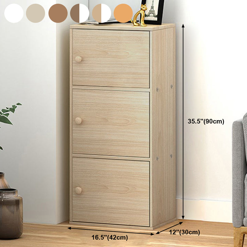 Contemporary Vertical Standard Bookcase Manufactured Wood Bookcase with Doors