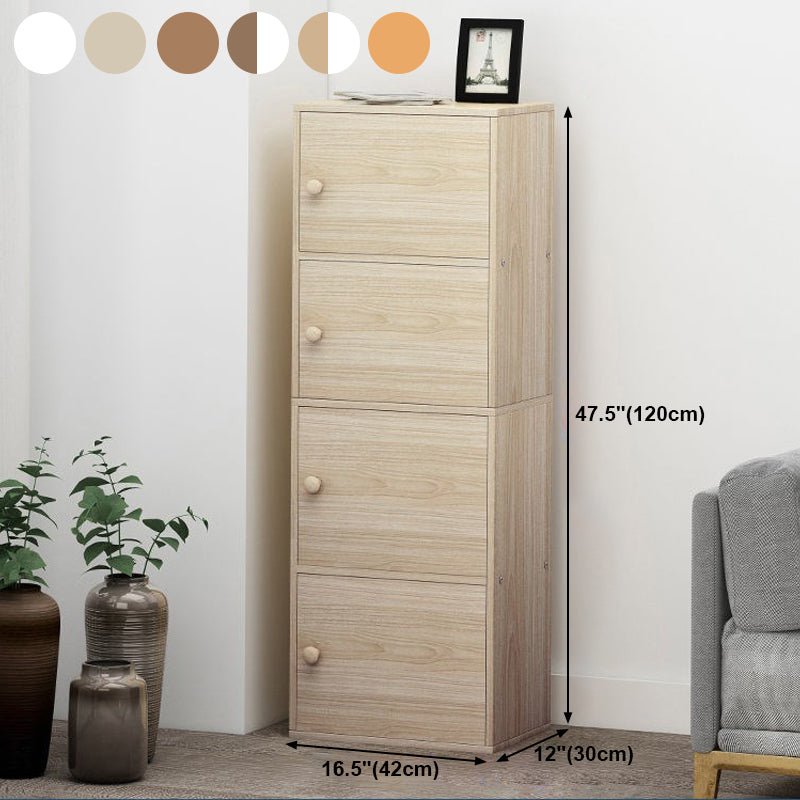 Contemporary Vertical Standard Bookcase Manufactured Wood Bookcase with Doors