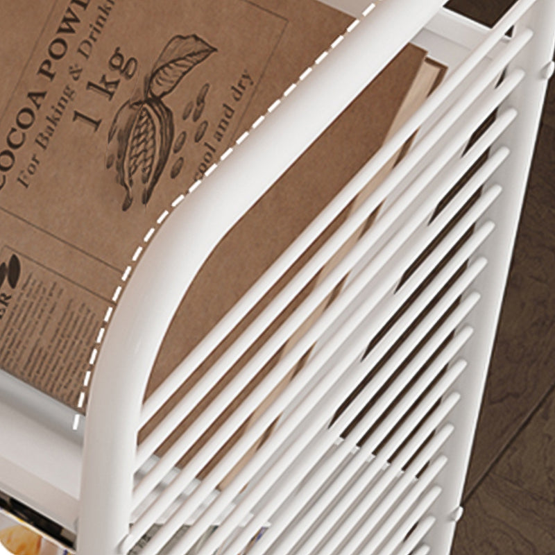 Industrielle geometrische Bücherregal Metal Open Back Bücher mit Rädern, 21,7 "H x 11,4" W.