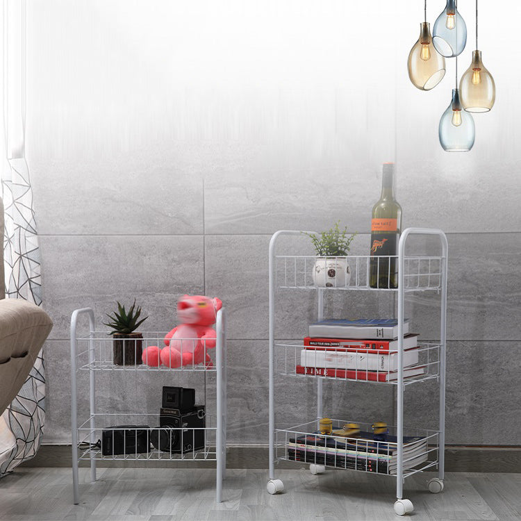 Buchhandelshandschel des zeitgenössischen Stils mit Casters White Book Regal für Lernraum