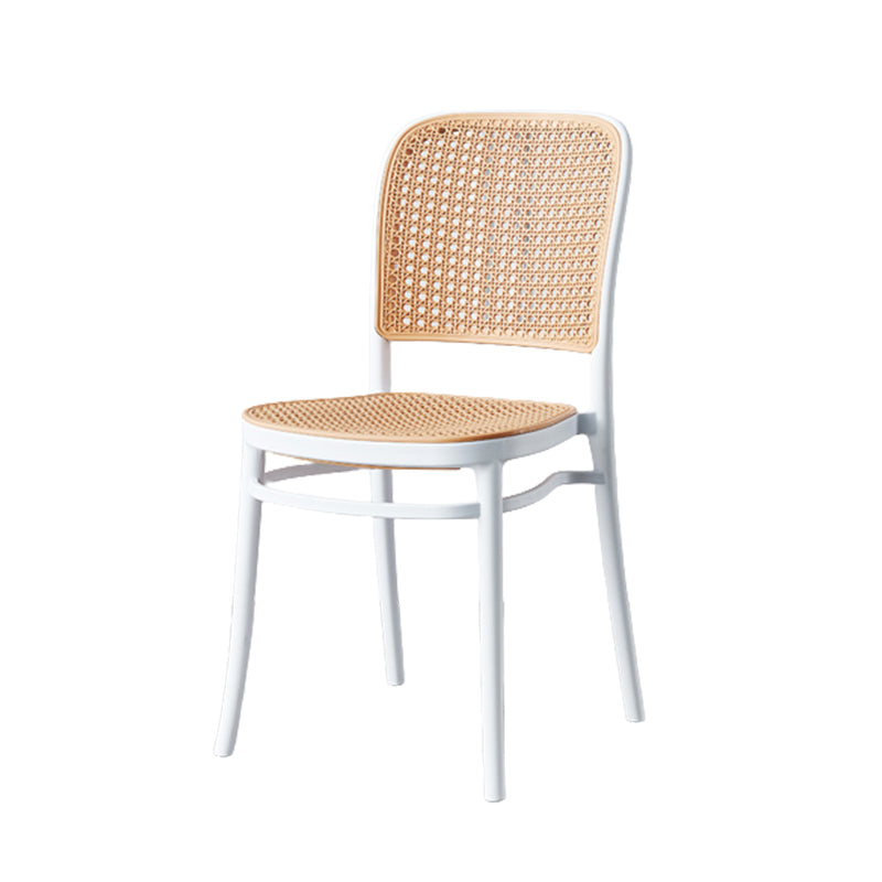 Contemporary Bar and Counter Stool Rattan Full Back Stool with 4 Legs